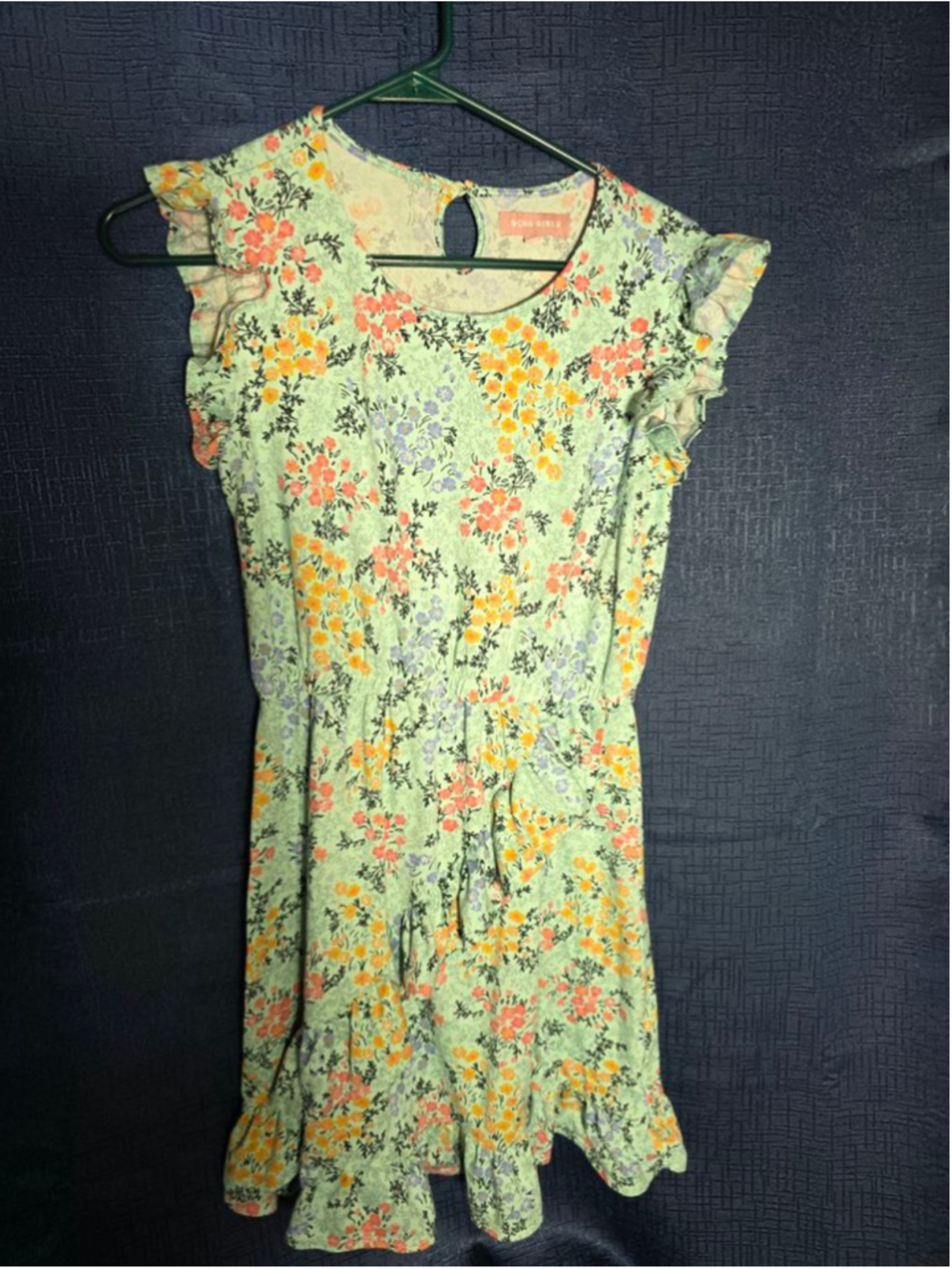 Girls BCBG Girls Casual Dress L Light Green Floral